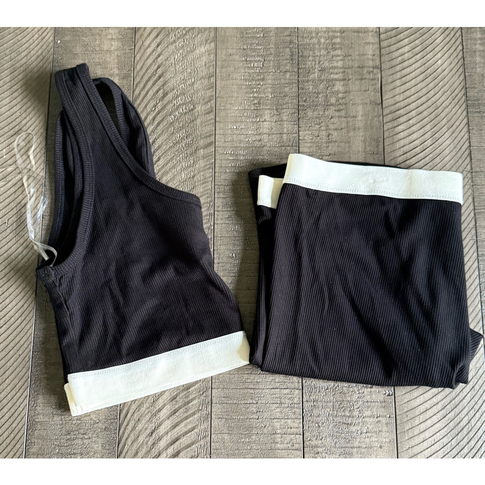 Women's Bozzolo Lounge Set Size L Black and White